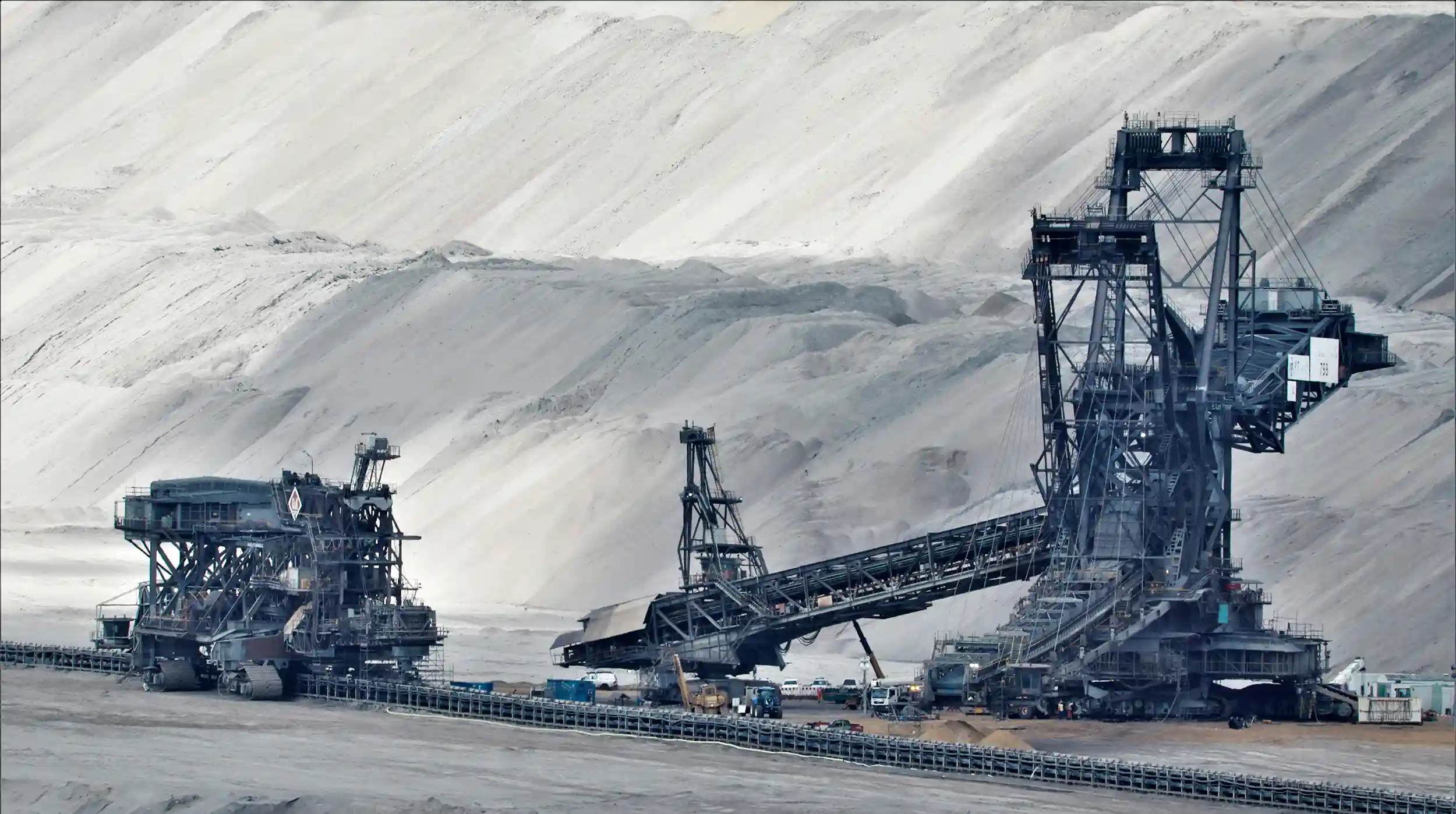 Sustainable mining landscape at golden hour